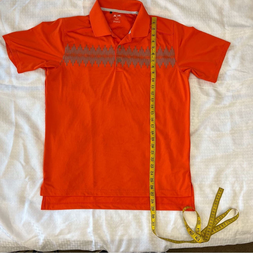 Adidas Polo Orange Graph Equalizer Climalite Golf… - image 6